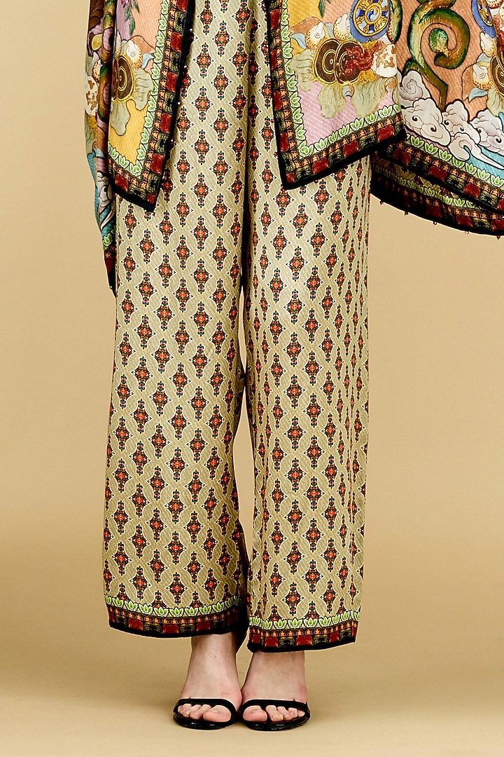 Multicolored Silk Printed Reversible Jacket by Rajdeep Ranawat at Pernia's Pop Up Shop