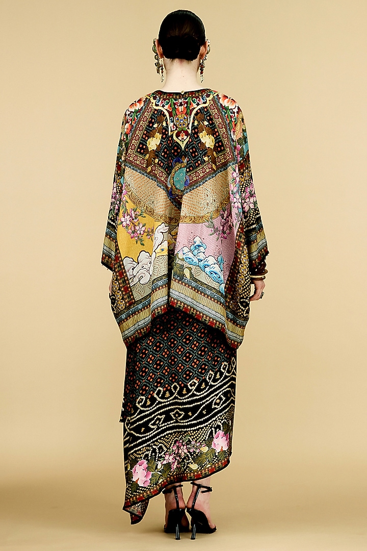 Black & Taupe Silk Printed Co-Ord Set by Rajdeep Ranawat at Pernia's Pop Up Shop