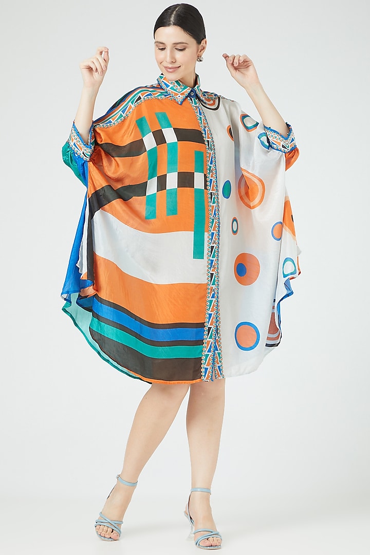 Multi-Colored Dress With Print by Rajdeep Ranawat