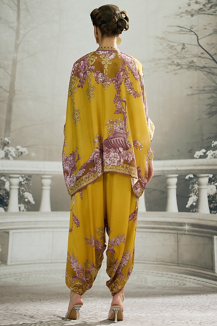 Mustard Silk Printed Tunic by Rajdeep Ranawat at Pernia's Pop Up Shop