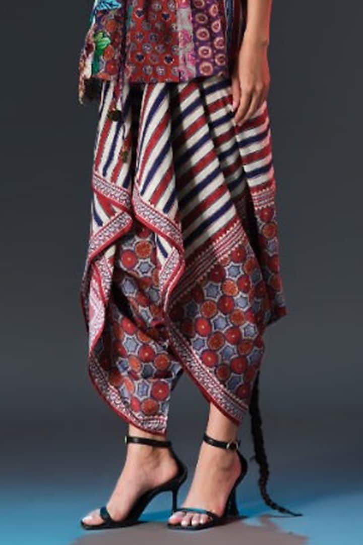 Multi-Colored Cotton Poplin Printed & Embroidered Shirt by Rajdeep Ranawat at Pernia's Pop Up Shop