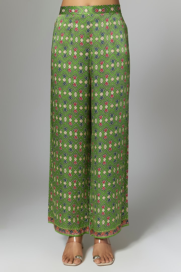 Warm Yellow Silk Printed Tunic Set by Rajdeep Ranawat at Pernia's Pop Up Shop