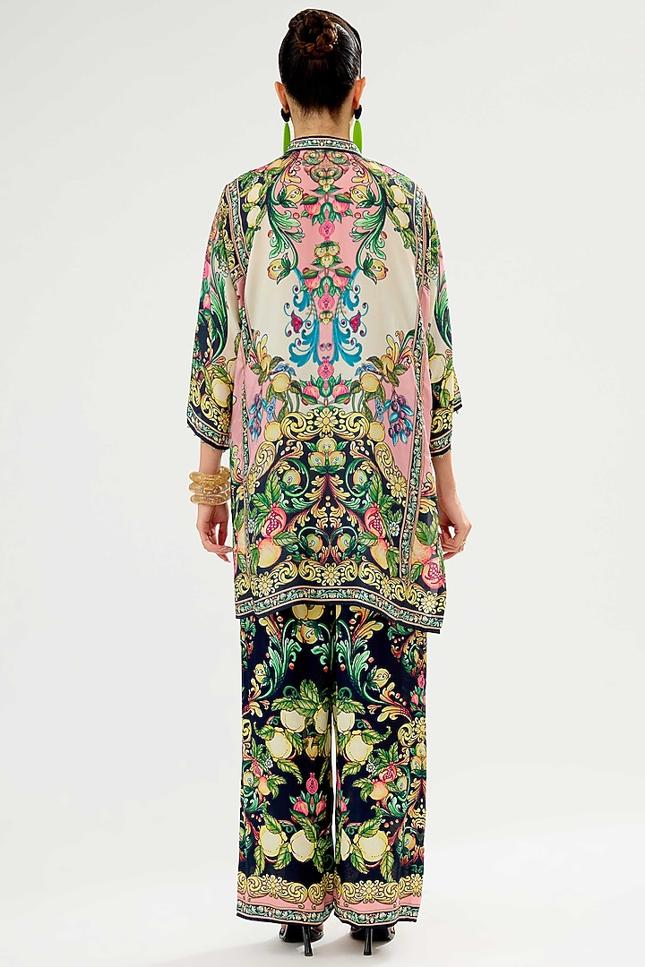 Ivory-Blush Silk Short Tunic by Rajdeep Ranawat at Pernia's Pop Up Shop