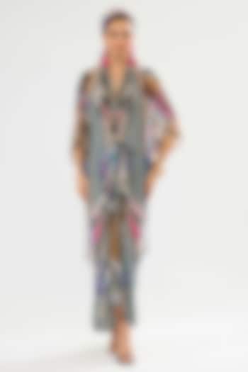 Multi-Colored Organza Printed Maxi Vacation Dress by Rajdeep Ranawat at Pernia's Pop Up Shop