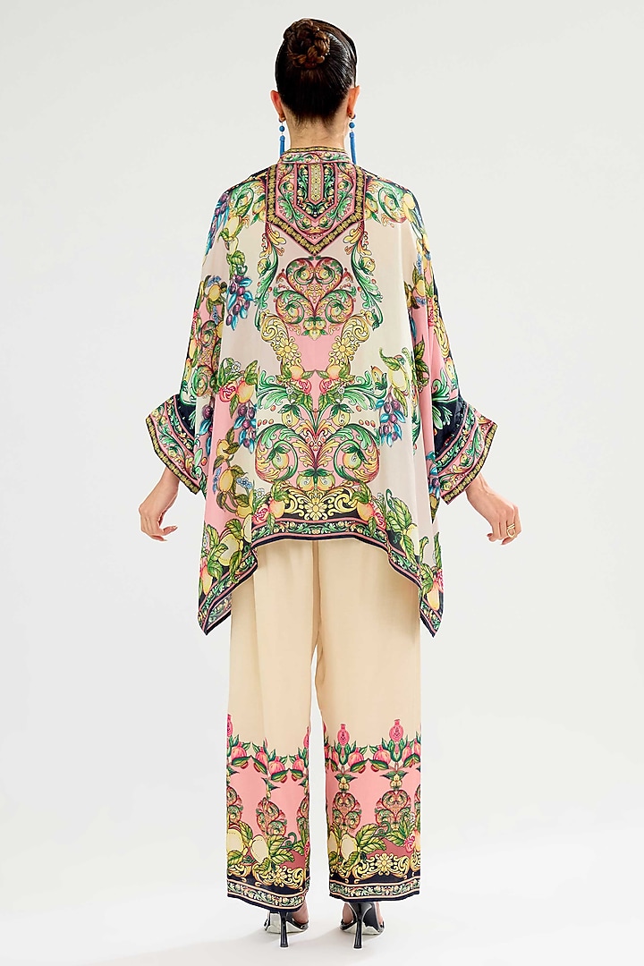 Ivory-Blush Silk Tunic by Rajdeep Ranawat at Pernia's Pop Up Shop