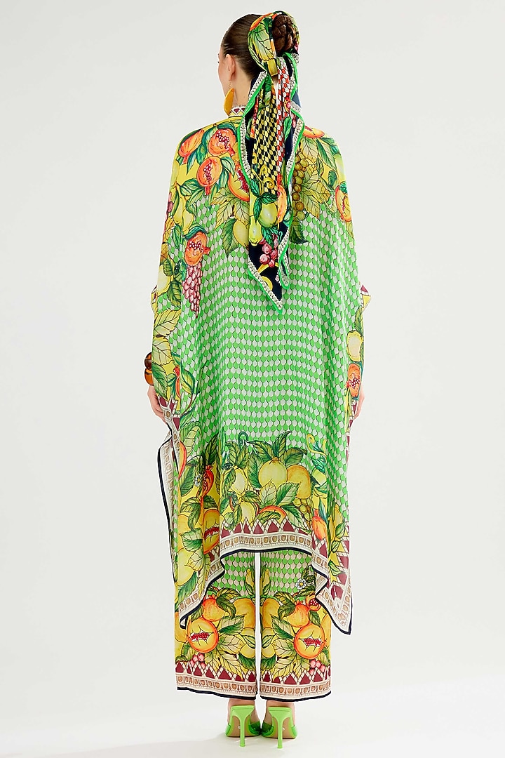 Lime Modal Satin Pants by Rajdeep Ranawat at Pernia's Pop Up Shop