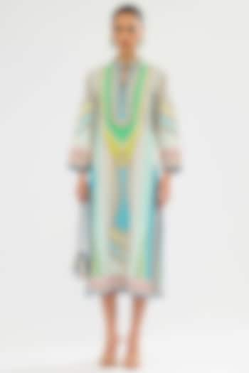 Multi-Colored Cotton Poplin Printed Tunic by Rajdeep Ranawat at Pernia's Pop Up Shop