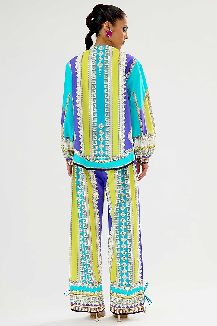 Multi-Colored Cotton Poplin Printed Co-Ord Set by Rajdeep Ranawat at Pernia's Pop Up Shop