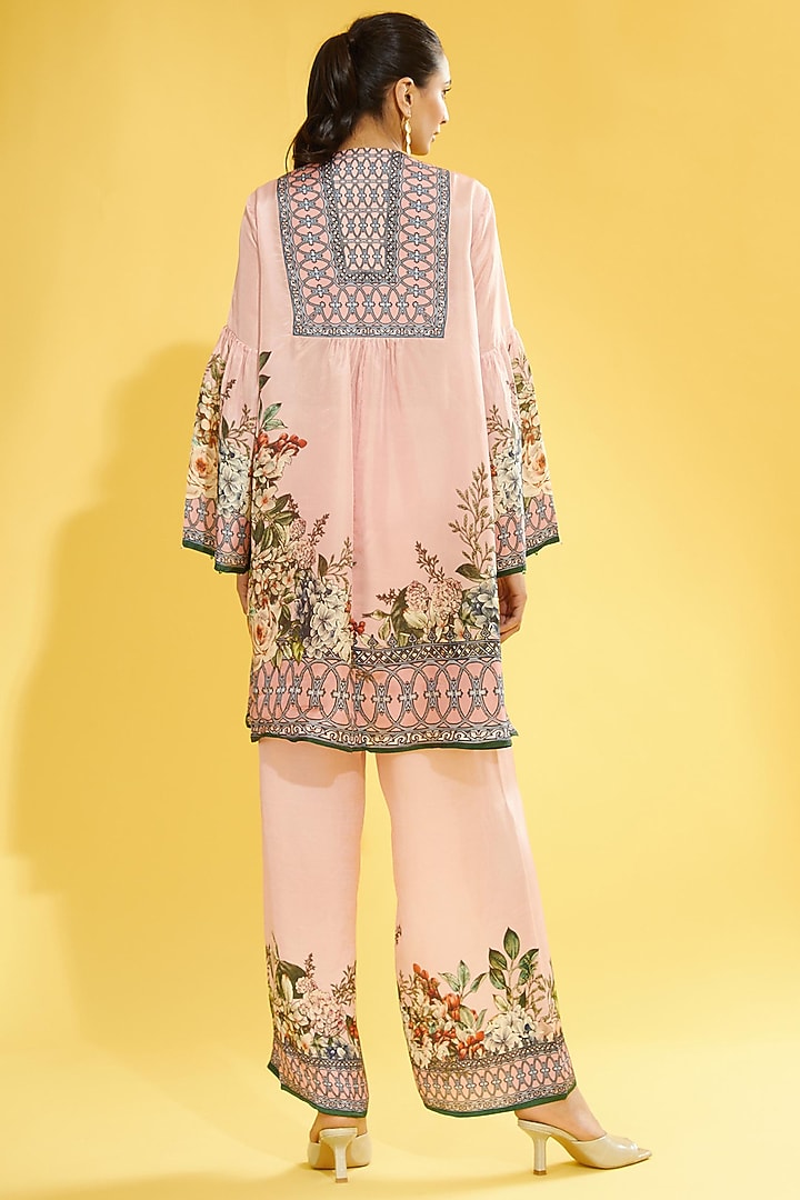 Blush Pink Silk Boho Top by Rajdeep Ranawat at Pernia's Pop Up Shop