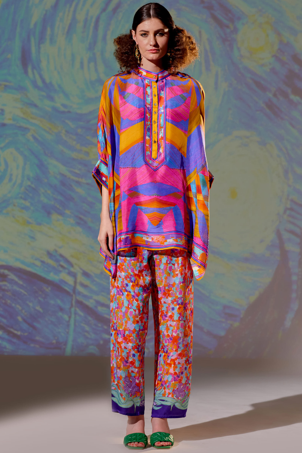Multi-Colored Printed Tunic by Rajdeep Ranawat at Pernia's Pop Up Shop