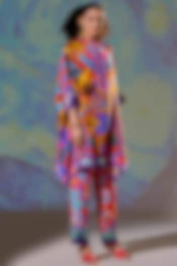 Multi-Colored Silk Tunic Set by Rajdeep Ranawat at Pernia's Pop Up Shop