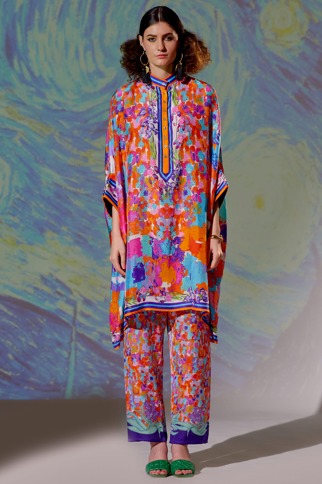 Multi-Colored Printed Tunic by Rajdeep Ranawat at Pernia's Pop Up Shop