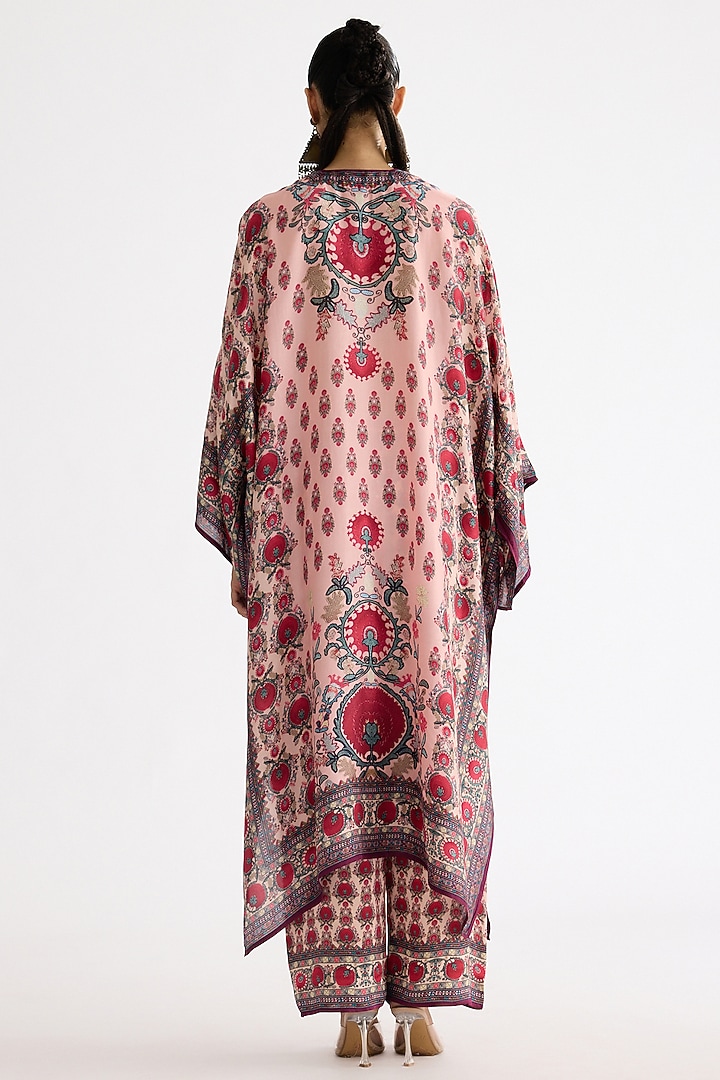 Blush Pink Silk Kaftan Set by Rajdeep Ranawat at Pernia's Pop Up Shop