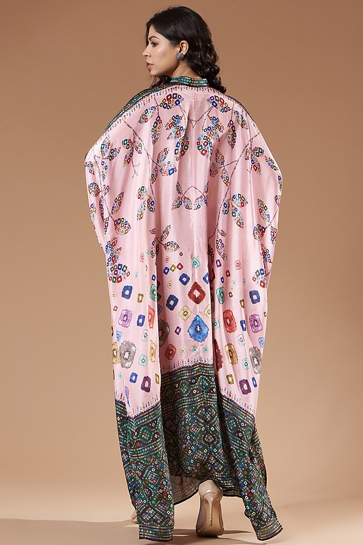 Pink Printed Kaftan