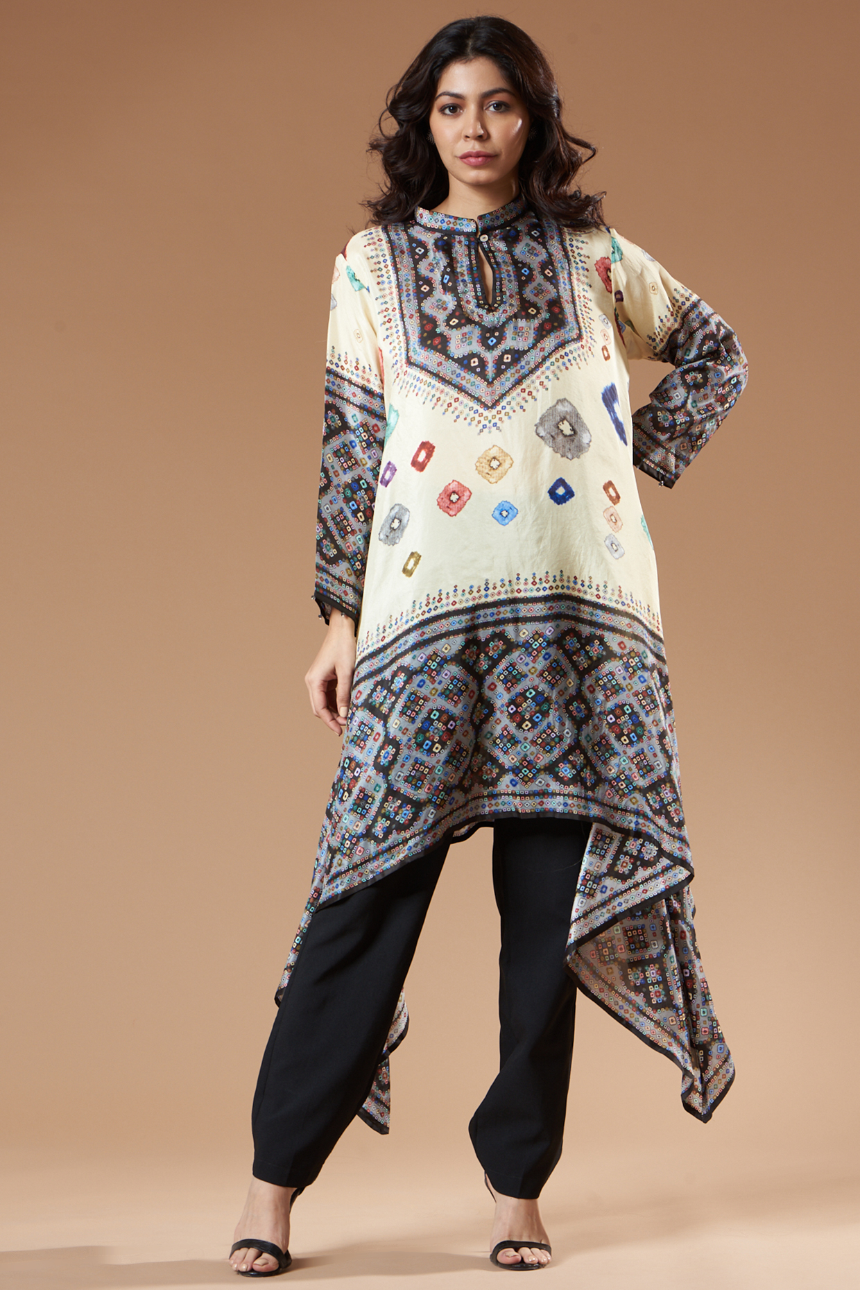 Multi-Coloured Printed Tunic by Rajdeep Ranawat at Pernia's Pop Up Shop