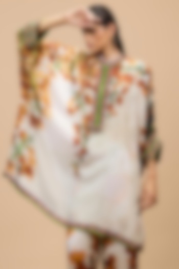 Mustard & Poly Gold Silk Tunic by Rajdeep Ranawat at Pernia's Pop Up Shop