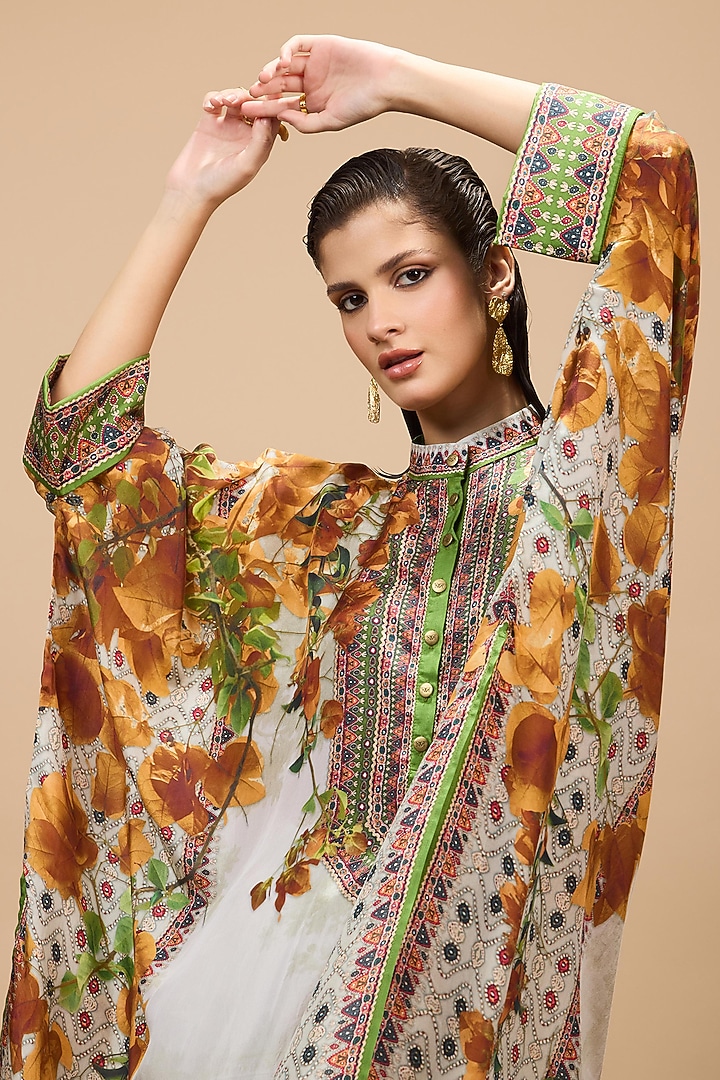 Mustard & Poly Gold Silk Tunic by Rajdeep Ranawat at Pernia's Pop Up Shop