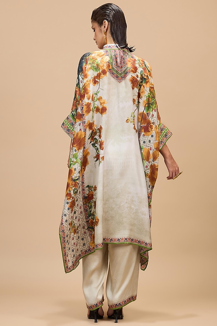 Mustard & Poly Gold Printed Pant by Rajdeep Ranawat at Pernia's Pop Up Shop