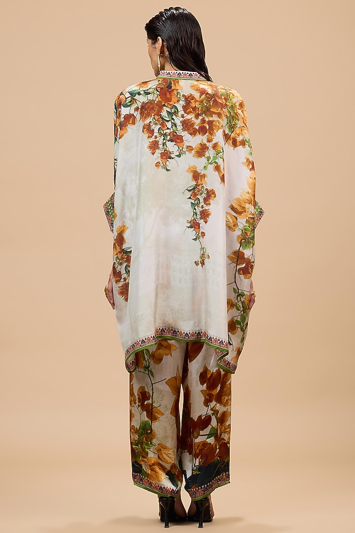 Mustard & Pale Gold Silk Tunic Set by Rajdeep Ranawat at Pernia's Pop Up Shop