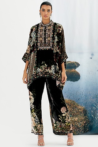 Black Embroidered Tunic by Rajdeep Ranawat