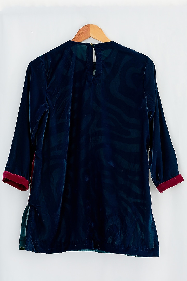 Multi-Colored Velvet Top by Rajdeep Ranawat at Pernia's Pop Up Shop