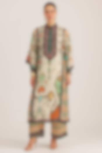 Vanilla Silk Printed Tunic by Rajdeep Ranawat at Pernia's Pop Up Shop