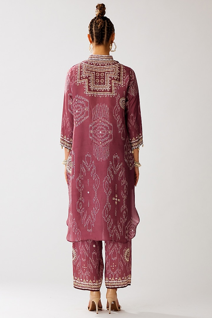 Vintage Rose Silk Printed Shirt by Rajdeep Ranawat at Pernia's Pop Up Shop