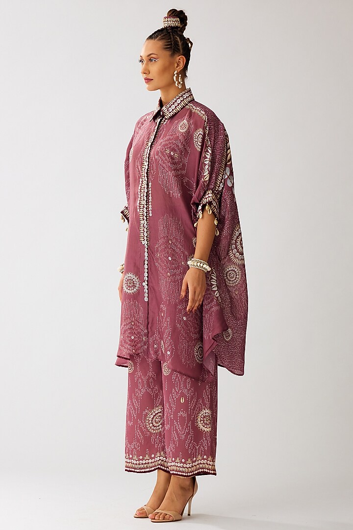Vintage Rose Silk Printed Shirt by Rajdeep Ranawat at Pernia's Pop Up Shop