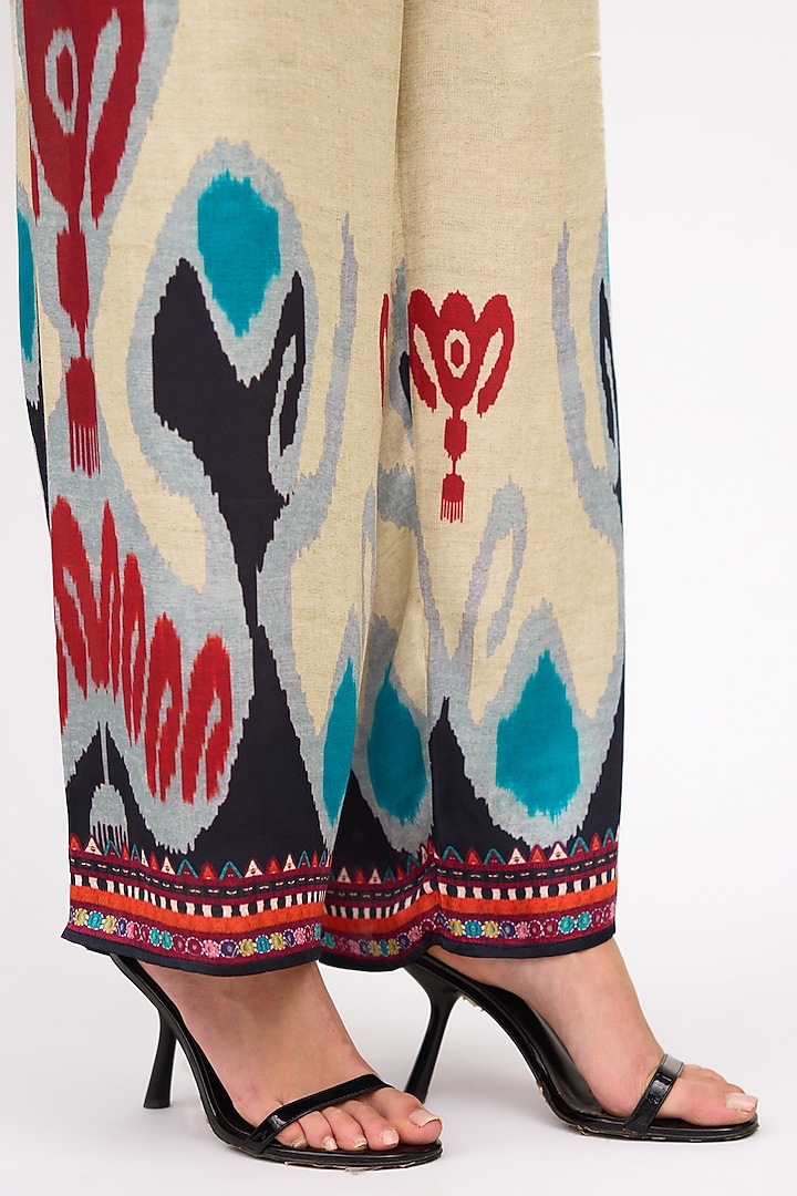 Multi-Colored Silk Printed Tunic Set by Rajdeep Ranawat at Pernia's Pop Up Shop