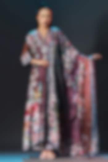 Multi-Colored Silk Printed Kimono Tunic by Rajdeep Ranawat at Pernia's Pop Up Shop