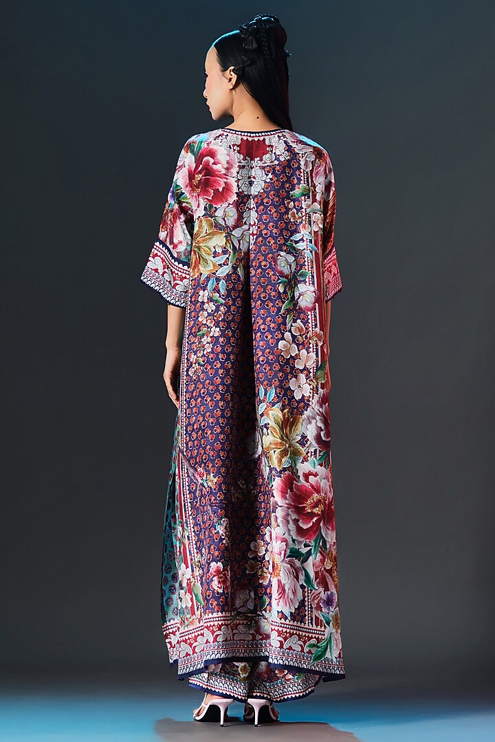 Multi-Colored Silk Printed Kimono Tunic by Rajdeep Ranawat at Pernia's Pop Up Shop