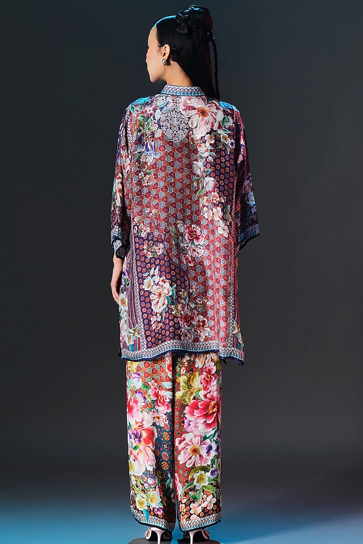 Multi-Colored Modal Satin Printed Pants by Rajdeep Ranawat at Pernia's Pop Up Shop