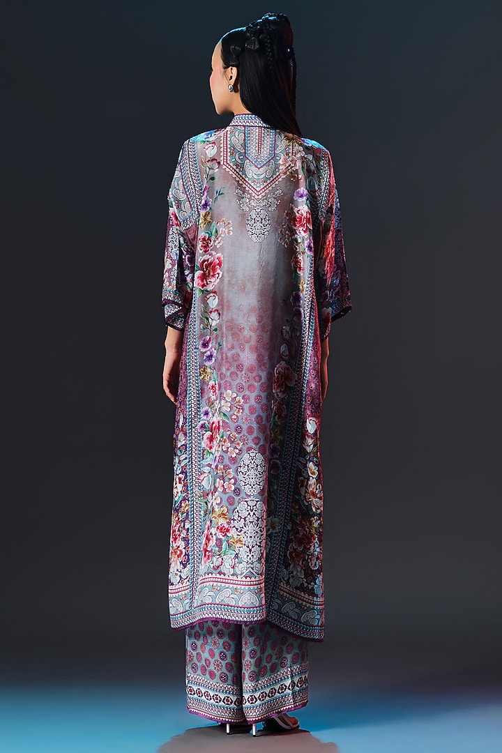 Multi-Colored Silk Long Panel Tunic by Rajdeep Ranawat at Pernia's Pop Up Shop