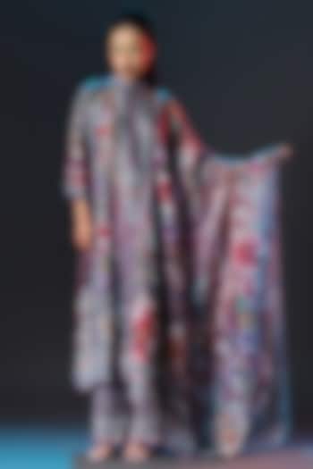 Multi-Colored Kota Silk Printed Dupatta by Rajdeep Ranawat at Pernia's Pop Up Shop