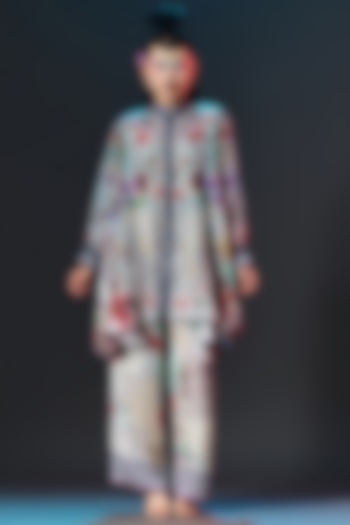 Multi-Colored Silk Swing-Back Tunic by Rajdeep Ranawat at Pernia's Pop Up Shop