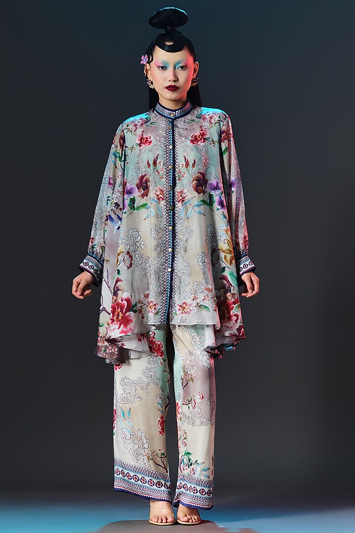 Multi-Colored Silk Swing-Back Tunic by Rajdeep Ranawat at Pernia's Pop Up Shop