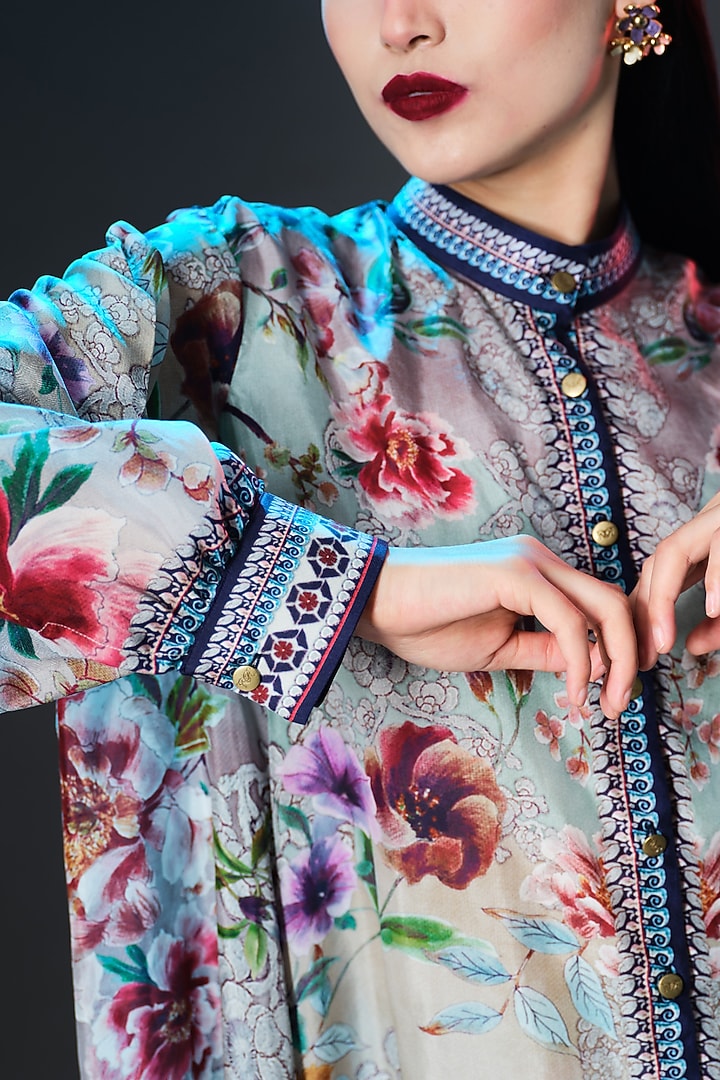 Multi-Colored Silk Swing-Back Tunic by Rajdeep Ranawat at Pernia's Pop Up Shop