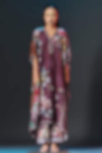 Multi-Colored Silk Kaftan by Rajdeep Ranawat at Pernia's Pop Up Shop