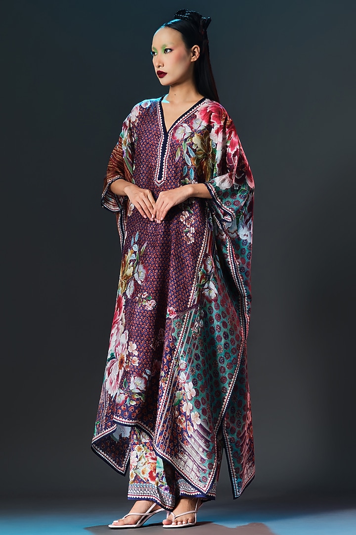 Multi-Colored Silk Kaftan by Rajdeep Ranawat at Pernia's Pop Up Shop