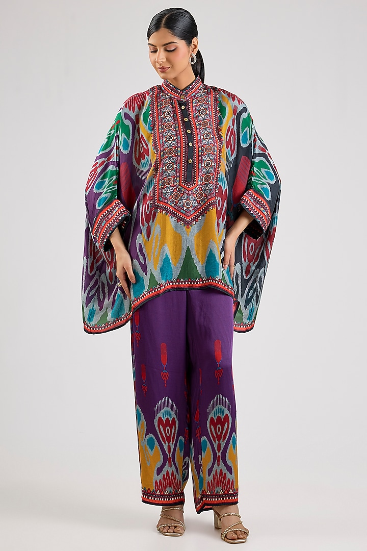 Purple Silk Tunic Set by Rajdeep Ranawat at Pernia's Pop Up Shop