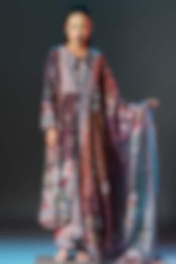 Multi-Colored Kota Silk Printed Dupatta by Rajdeep Ranawat at Pernia's Pop Up Shop