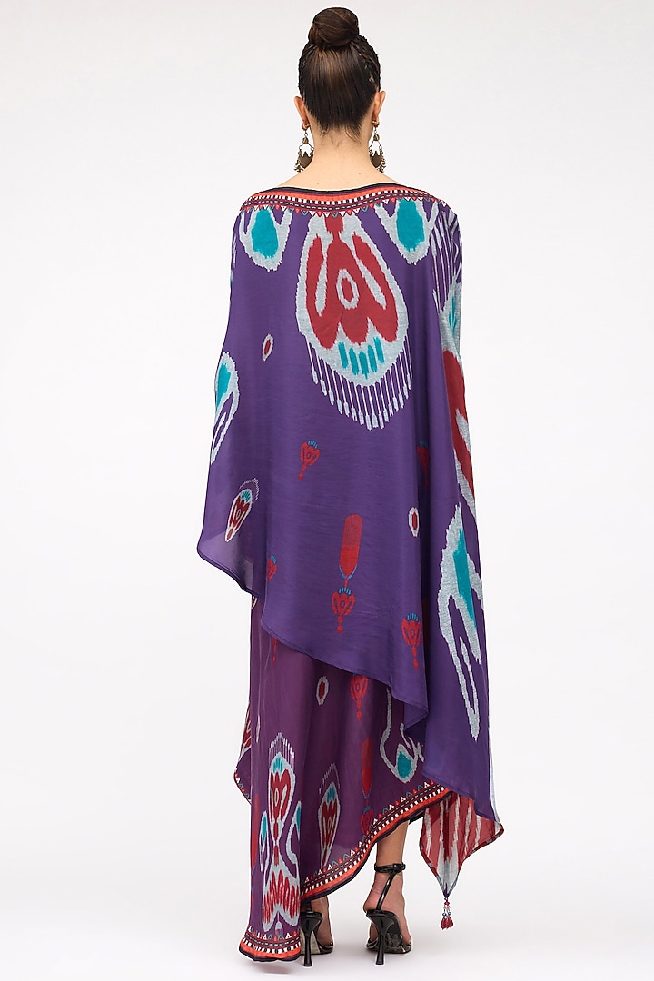 Purple Silk Printed Skirt Set by Rajdeep Ranawat at Pernia's Pop Up Shop