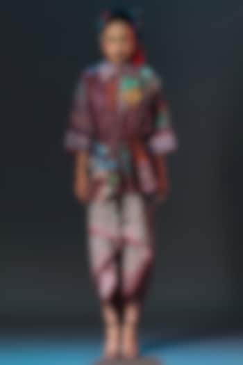 Multi-Colored Cotton Poplin Printed & Embroidered Tunic by Rajdeep Ranawat at Pernia's Pop Up Shop