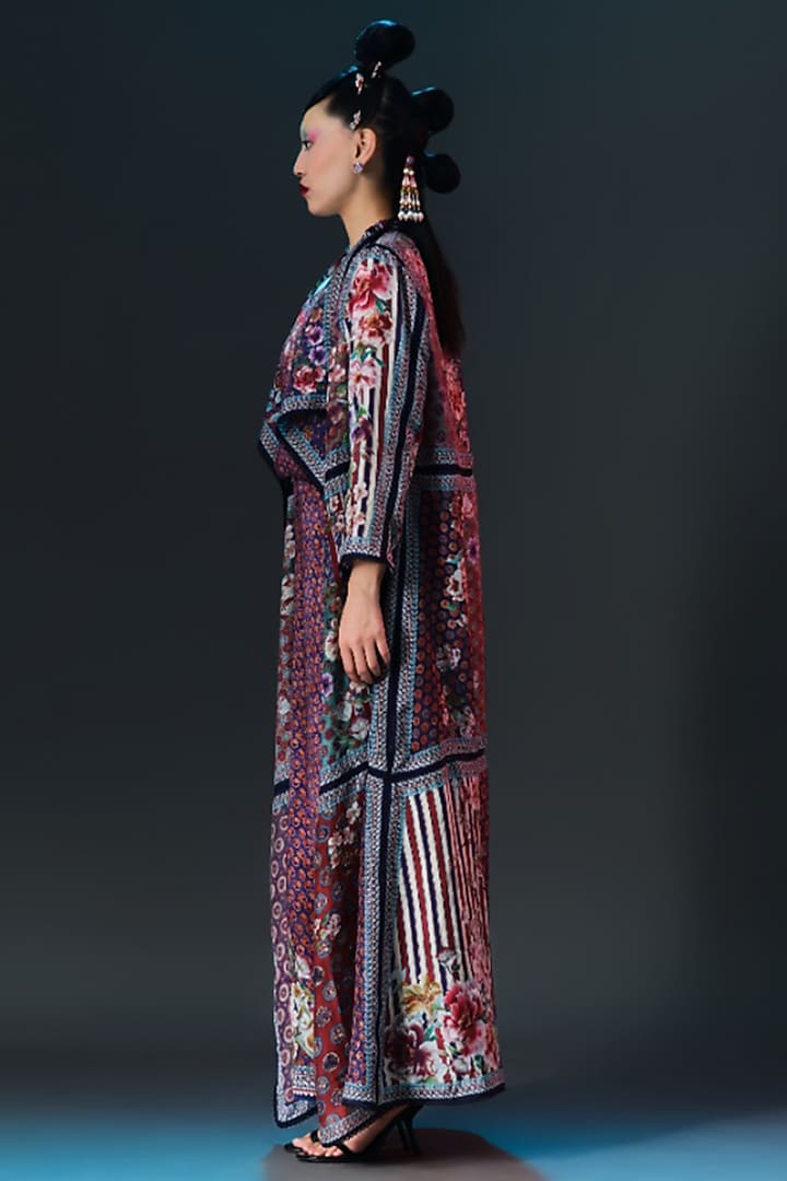 Multi-Colored Silk Printed Jacket by Rajdeep Ranawat at Pernia's Pop Up Shop