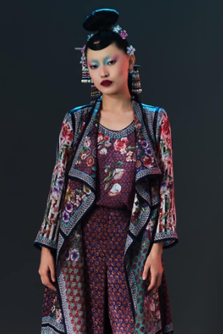 Multi-Colored Modal Satin Printed Camisole Top by Rajdeep Ranawat at Pernia's Pop Up Shop