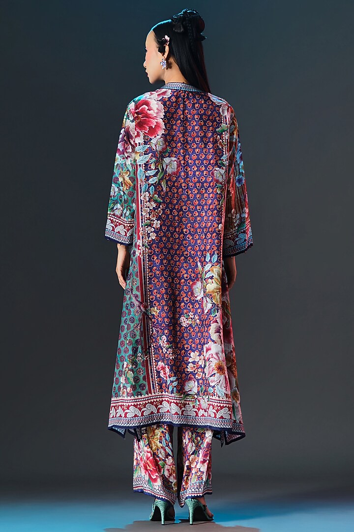Multi-Colored Silk Flared Tunic by Rajdeep Ranawat at Pernia's Pop Up Shop