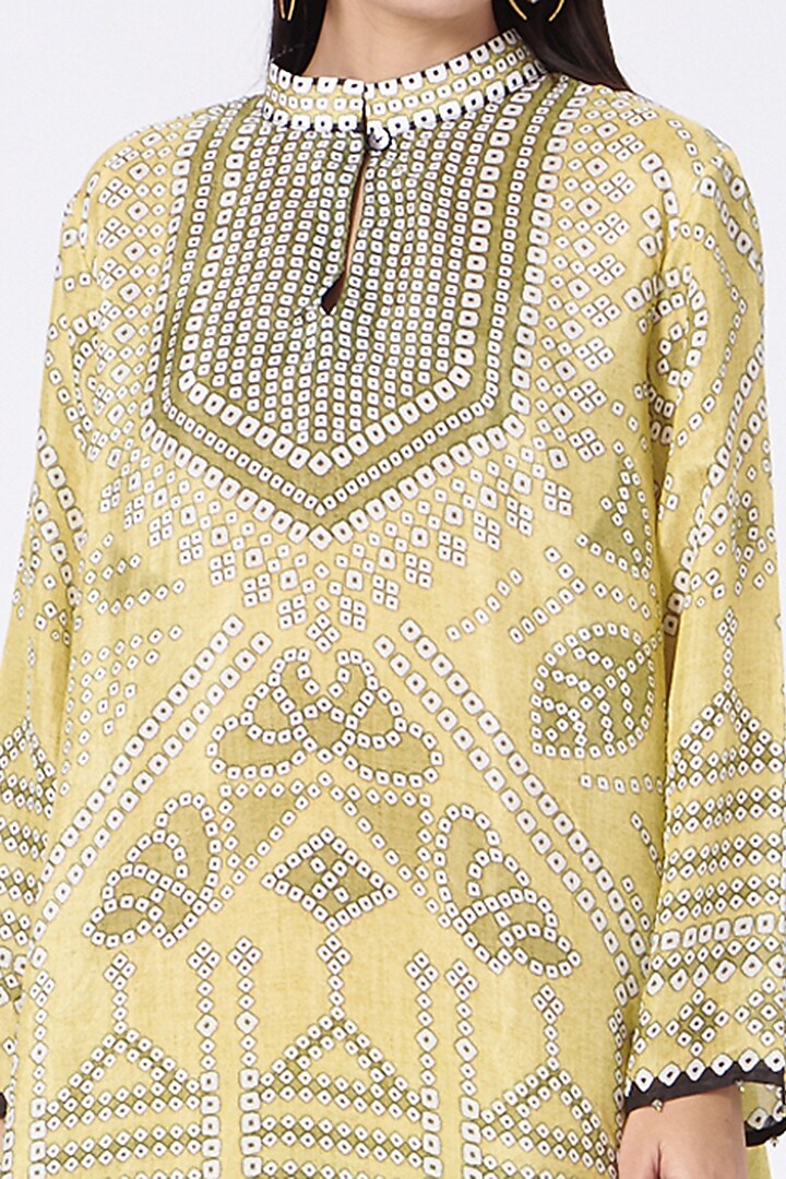 Yellow Printed Pants by Rajdeep Ranawat at Pernia's Pop Up Shop