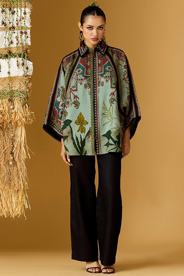 Black Linen Pants by Rajdeep Ranawat at Pernia's Pop Up Shop