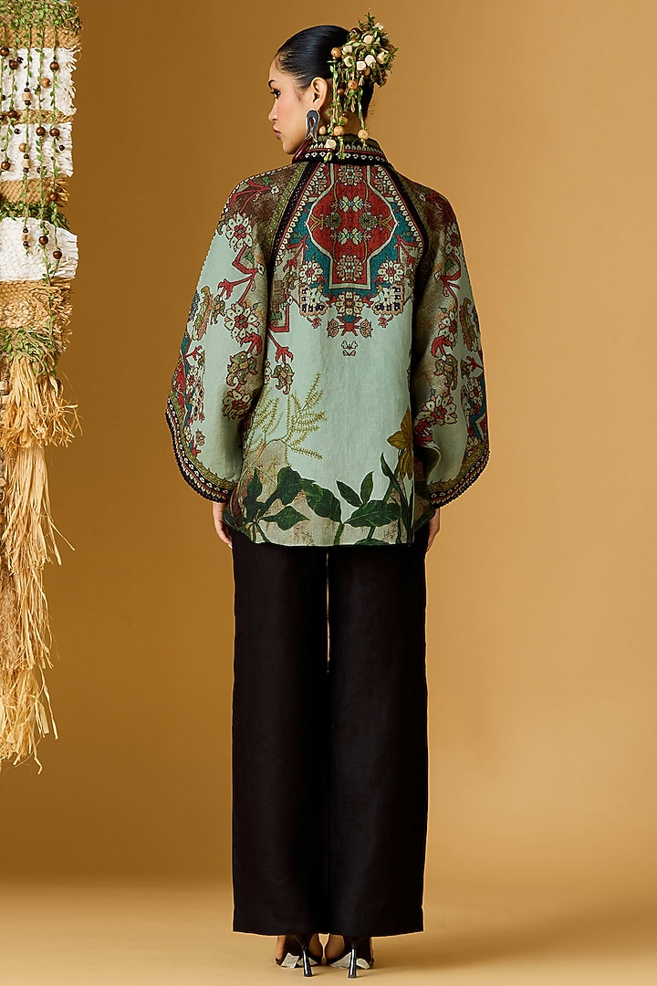 Black Linen Pants by Rajdeep Ranawat at Pernia's Pop Up Shop