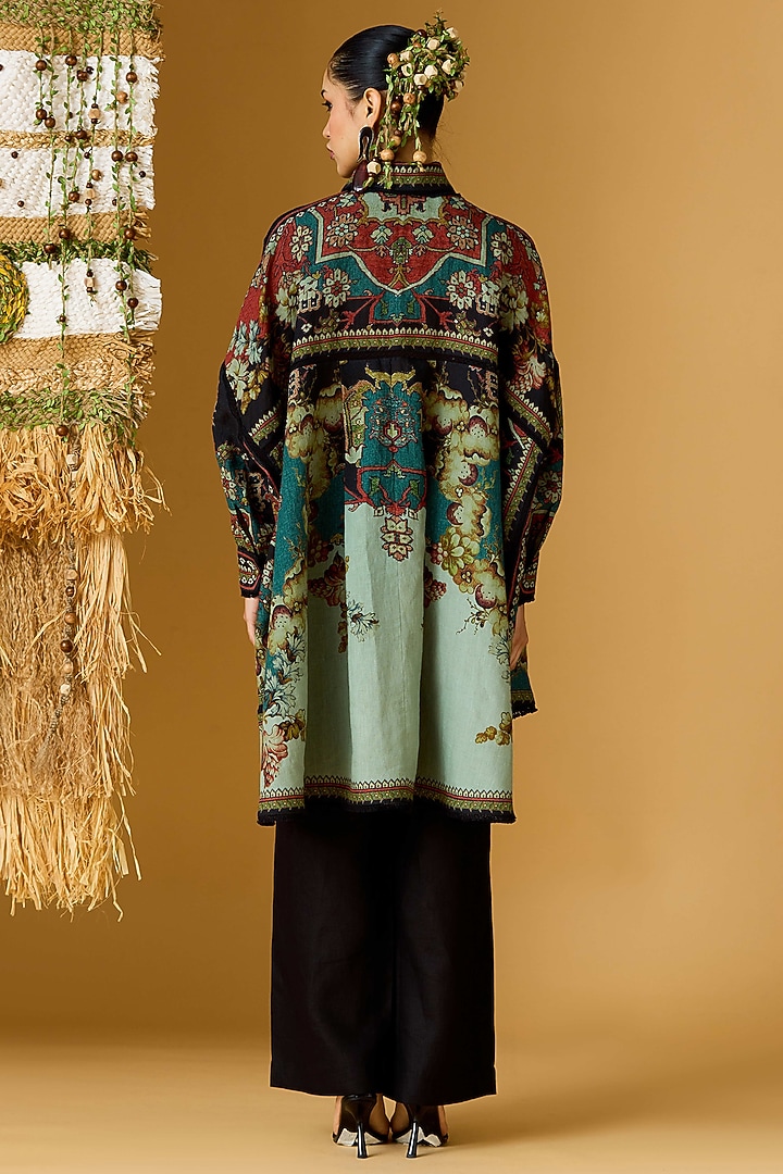 Black Linen Pants by Rajdeep Ranawat at Pernia's Pop Up Shop